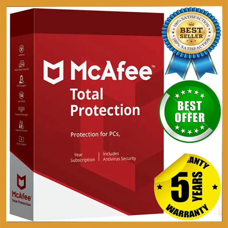 McAfee Total Protection 2023  1 устройство на 5 лет