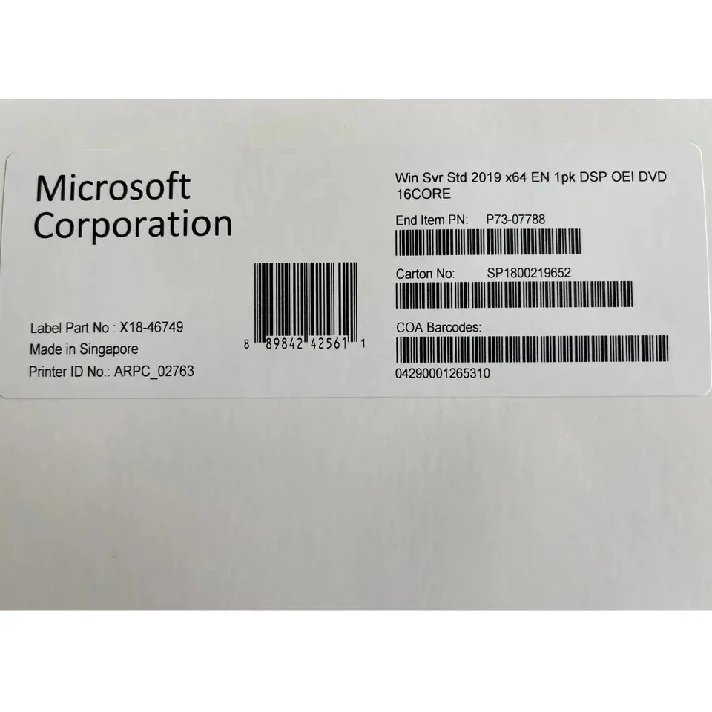 📢Microsoft Windows 2019 Server Standard 24 Core