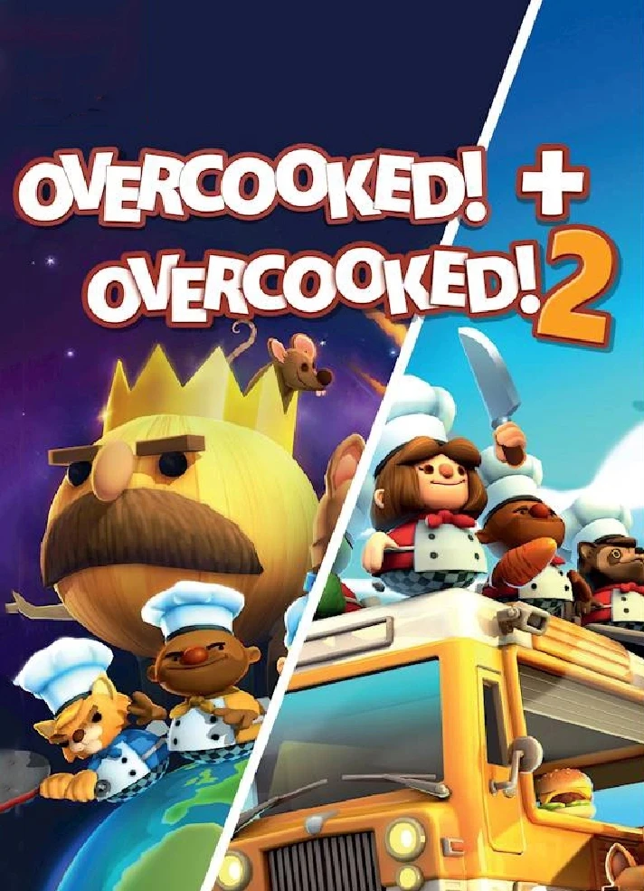 Overcooked! 1, 2 Complete (Account rent Steam) Online