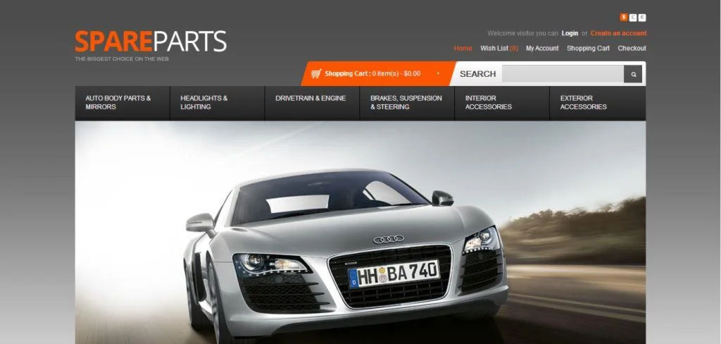 Opencart шаблон тематика АВТО