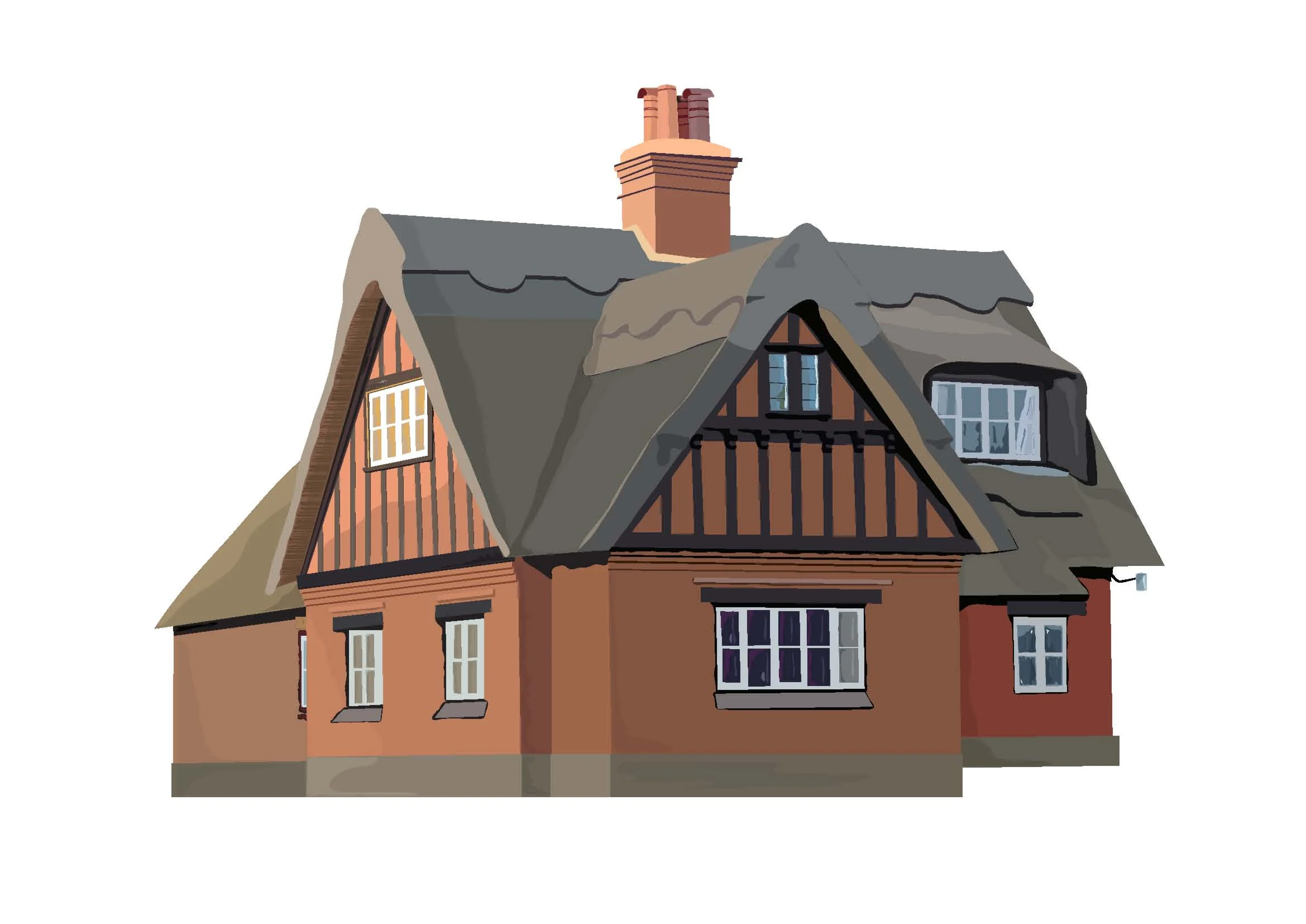 Домик - векторное изображение