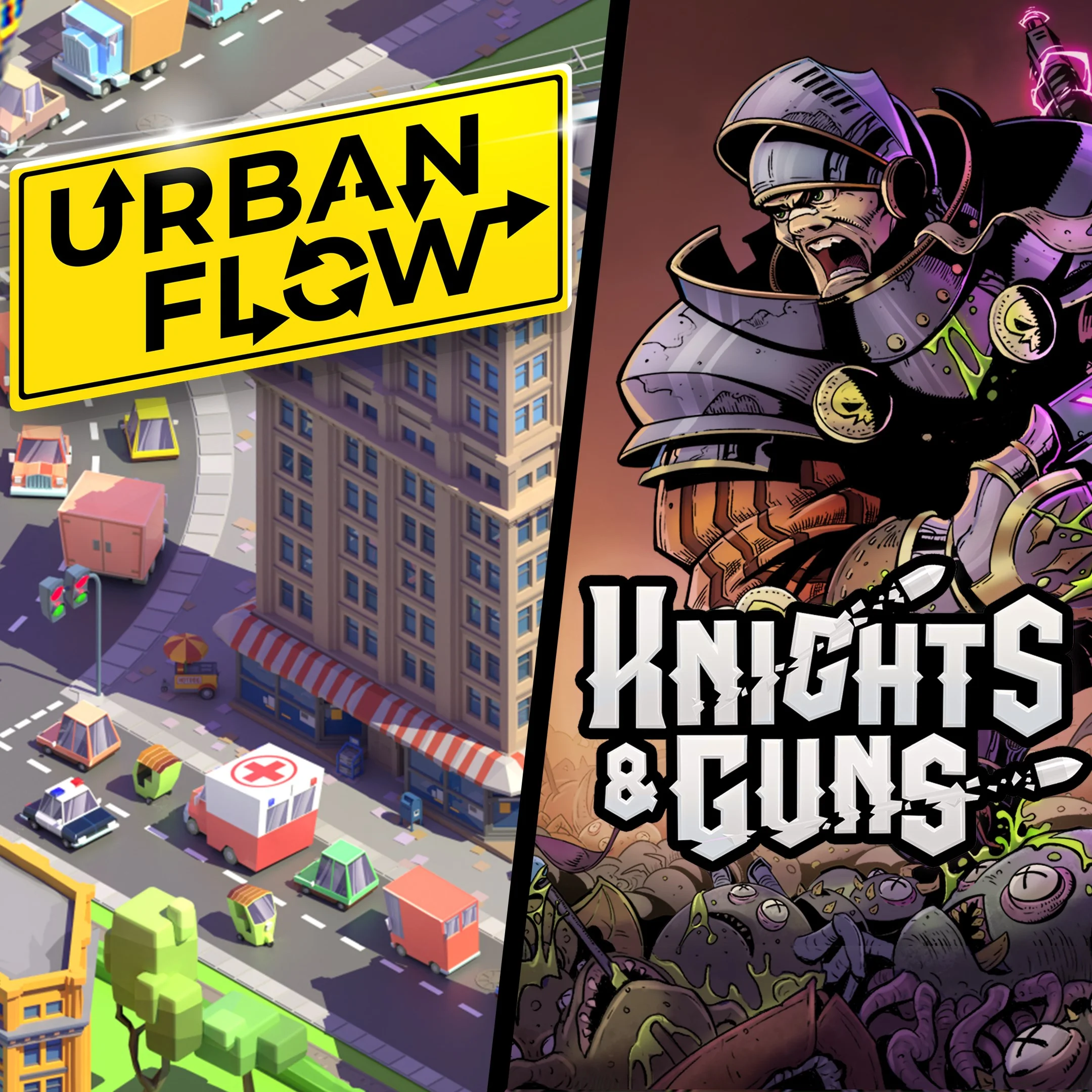 Couch Co-Op Urban Flow + Knights & Guns XBOX КЛЮЧ