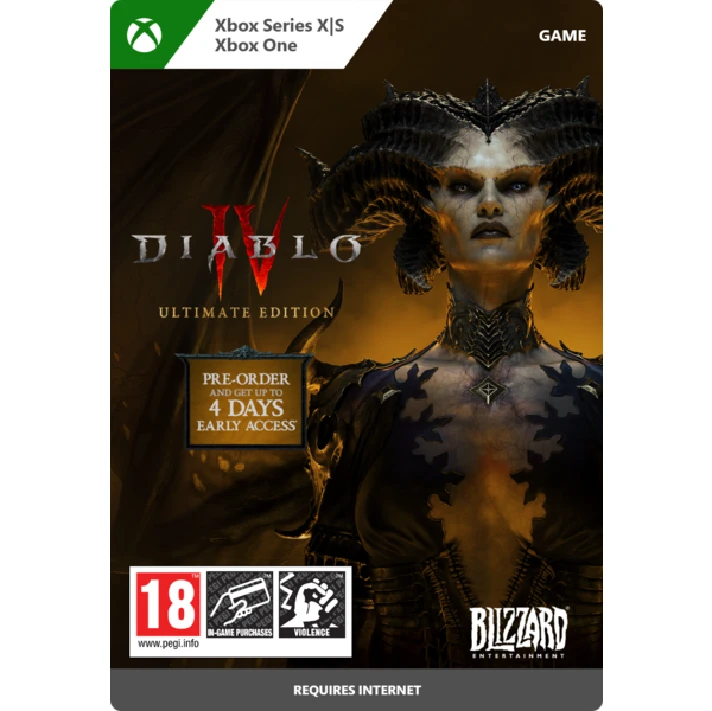 DIABLO IV 4 ULTIMATE EDITION 🔵[XBOX ONE, SERIES X|S]