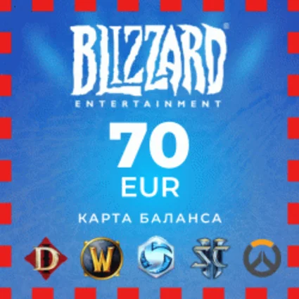 Blizzard Gift Card 70 EUR Battle.net | 🌎 EU-region