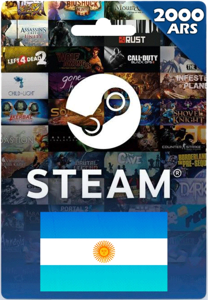 ➡️Steam Wallet Gift Card 100~2000 ARS✴️(Only Argentina)