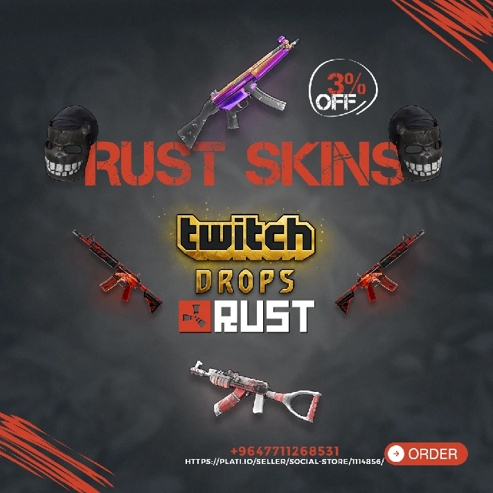 Rust Skins︱Twitch Drops︱Round 24︱13 Skins︱+ GIFT 🎁