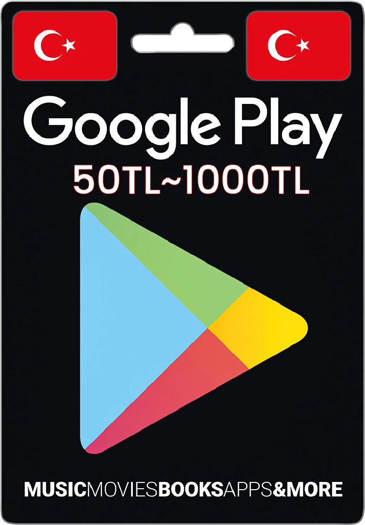 ⭐Google Play Gift Card TL 25~1000 (Official KEY) Turkey