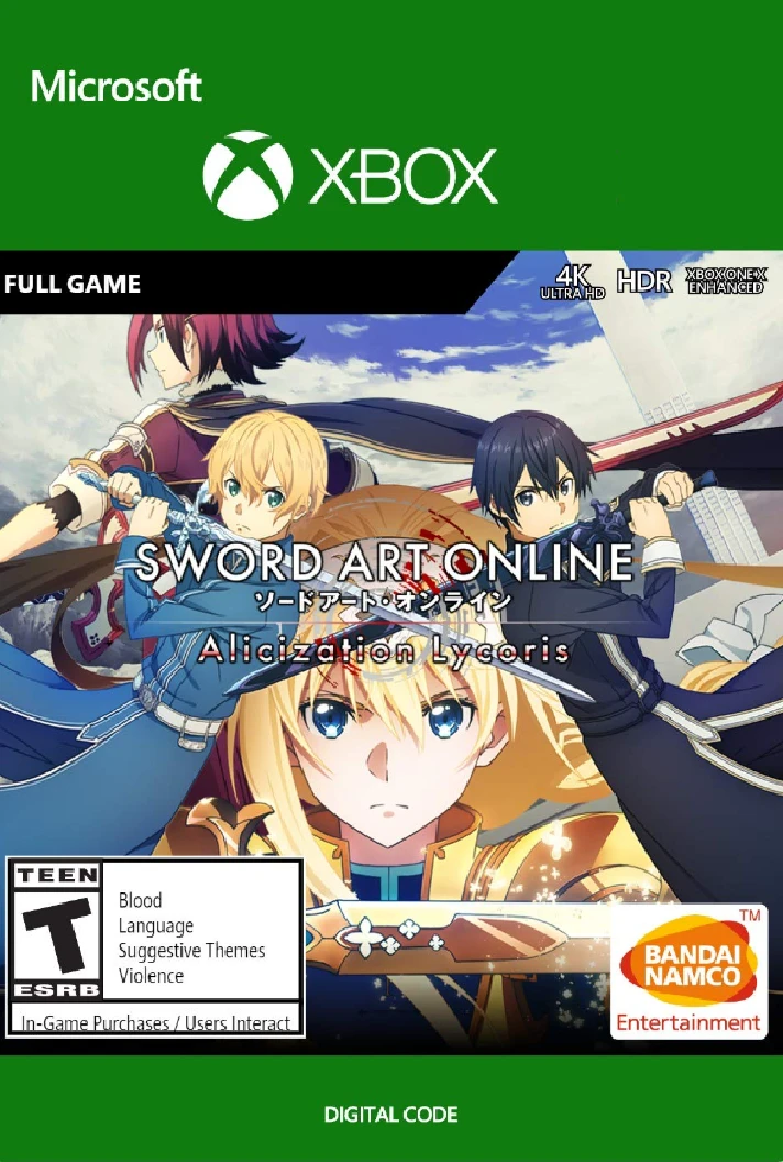 SWORD ART ONLINE ALICIZATION LYCORIS ✅XBOX KEY🔑