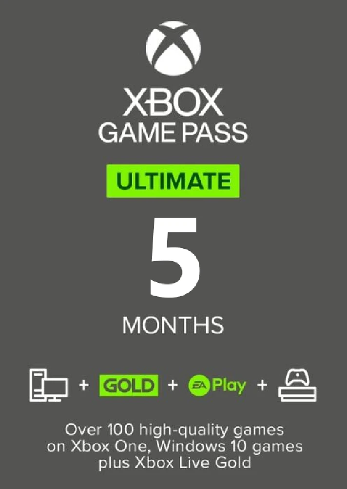 💚 XBOX GAME PASS ULTIMATE 5 MONTHS 🔥 0% COMISSION!