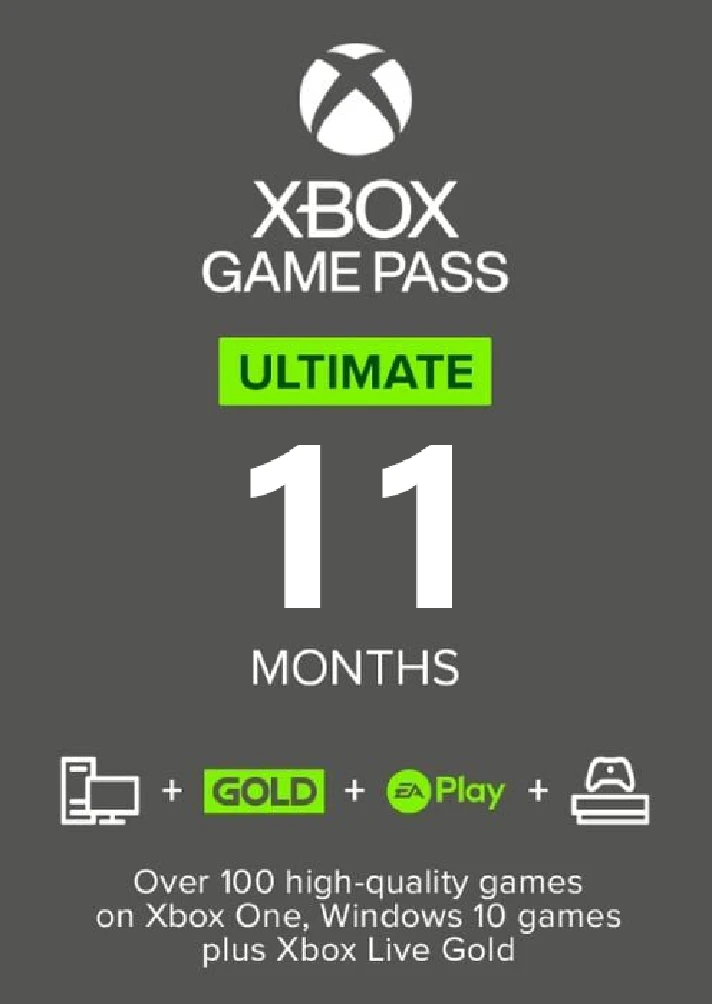 💚 XBOX GAME PASS ULTIMATE 11 MONTHS 🔥 0% COMISSION!