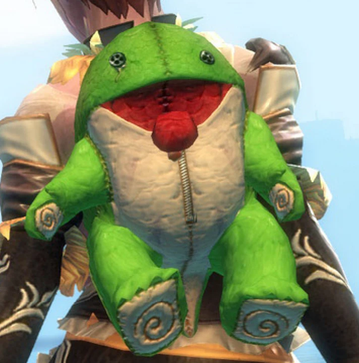 Guild Wars 2 - Green Plush Quaggan Backpack Cover ✅CODE