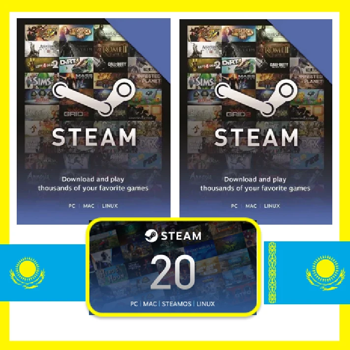 ⭐🇰🇿 STEAM GIFT CARD Kazahstan WALLET KZT COD БАЛАНС