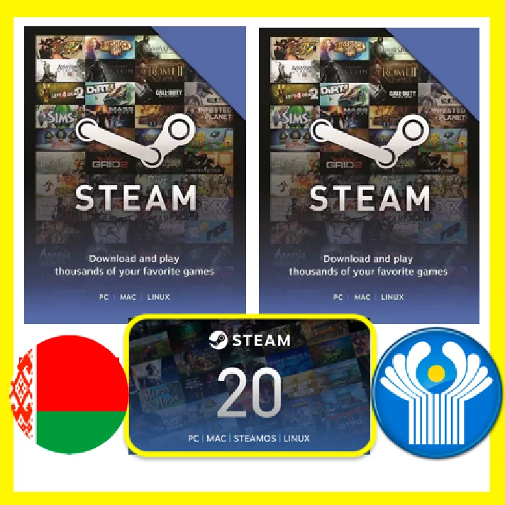 ⭐️GIFT CARD⭐🇧🇾 BELARUS + CIS STEAM GIFT WALLET БАЛАНС