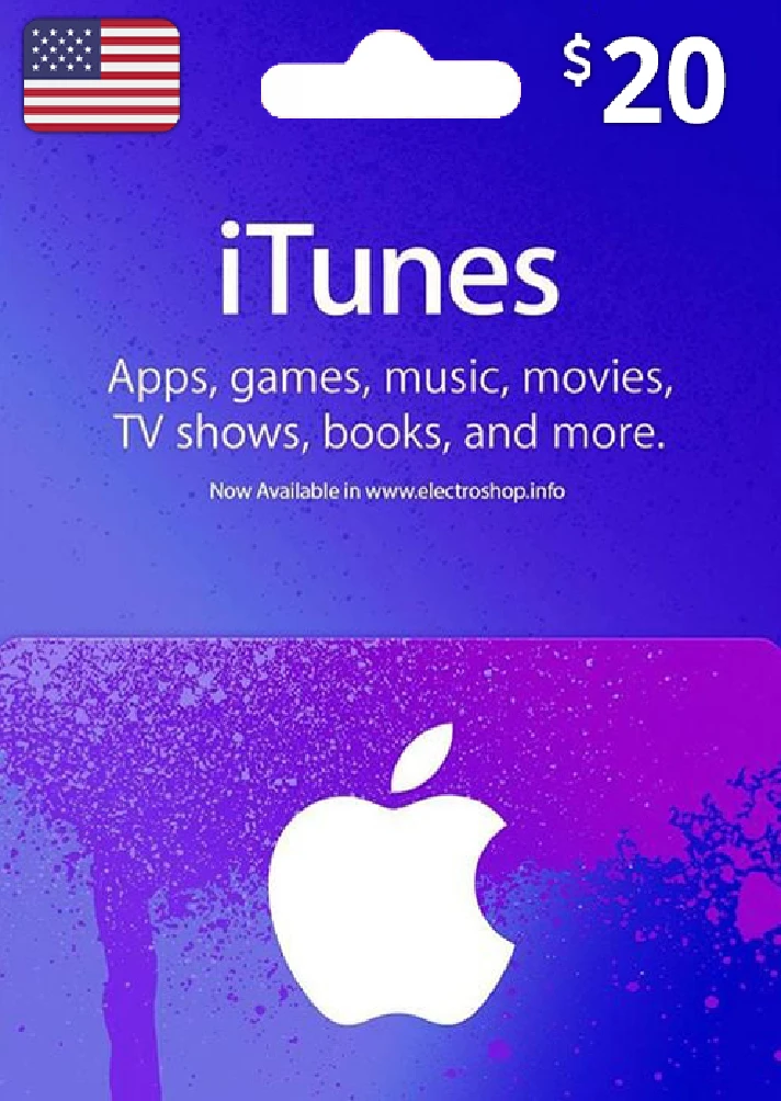 ⚡Apple iTunes Gift Card - 20$ 🇺🇸 ✅Cheaper🔥No Fees