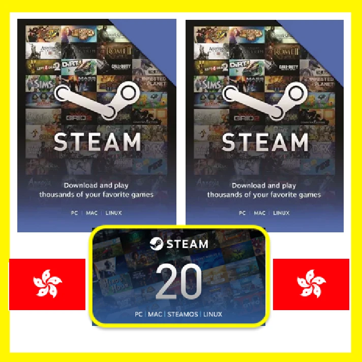 ⭐️CODE⭐🇭🇰 STEAM GIFT CARD Hong Kong HKD WALLET БАЛАНС