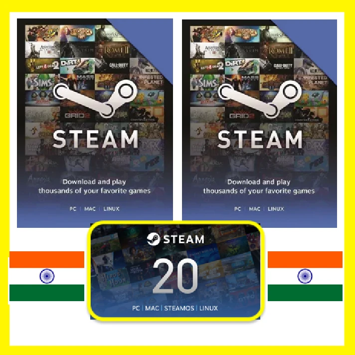 ⭐️GIFT CODE⭐🇮🇳STEAM GIFT CARD INDIA WALLET INR БАЛАНС