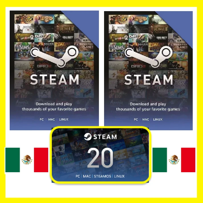 ⭐️GIFT CODE⭐🇲🇽STEAM GIFT CARD Mexico WALLET MX БАЛАНС