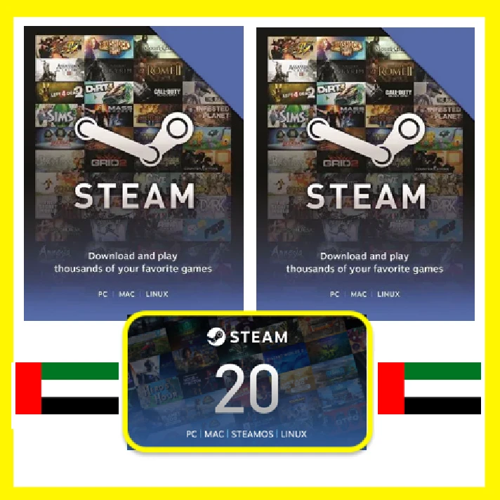 ⭐🇦🇪 STEAM GIFT CARD AED WALLET UAE AE CODE COD БАЛАНС