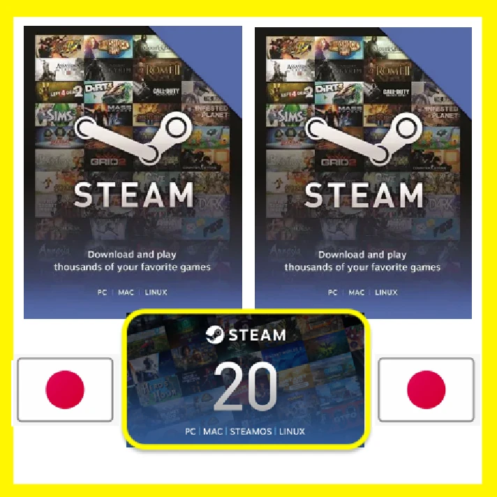 ⭐️GIFT CODE⭐🇯🇵 STEAM GIFT CARD JAPAN STEAM WALLET JPY