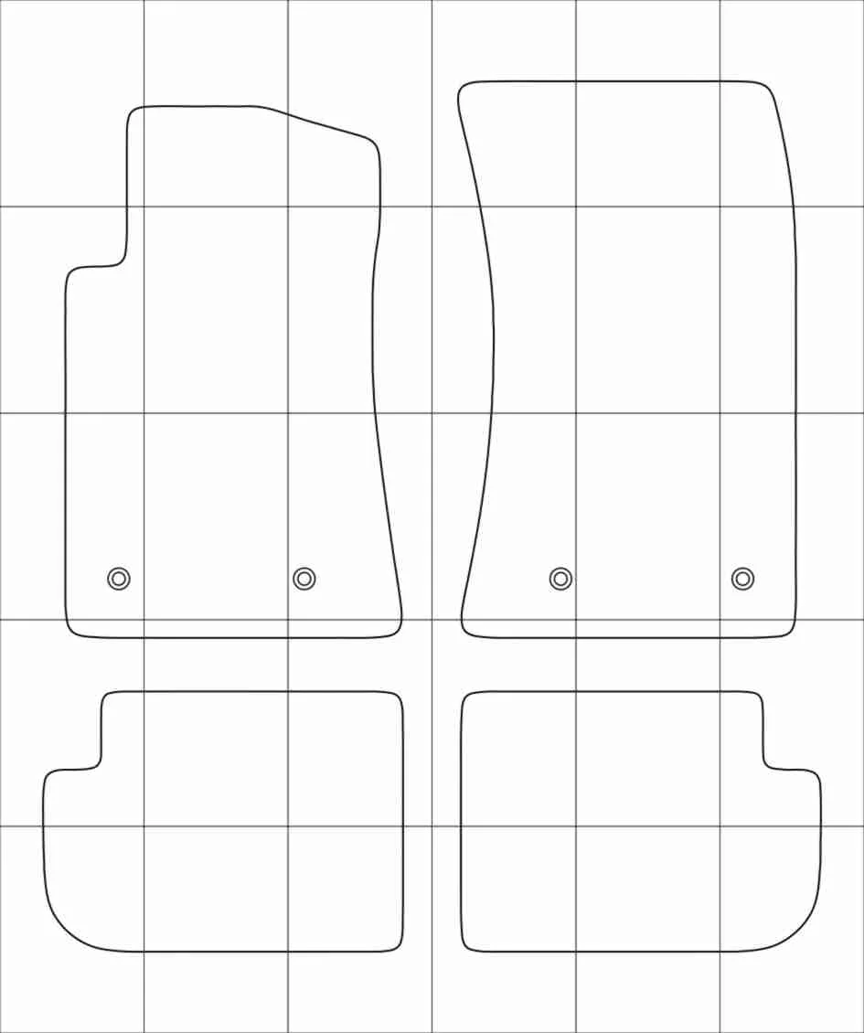 Chevrolet Camaro (09-15) Лекала автоковриков, вектор