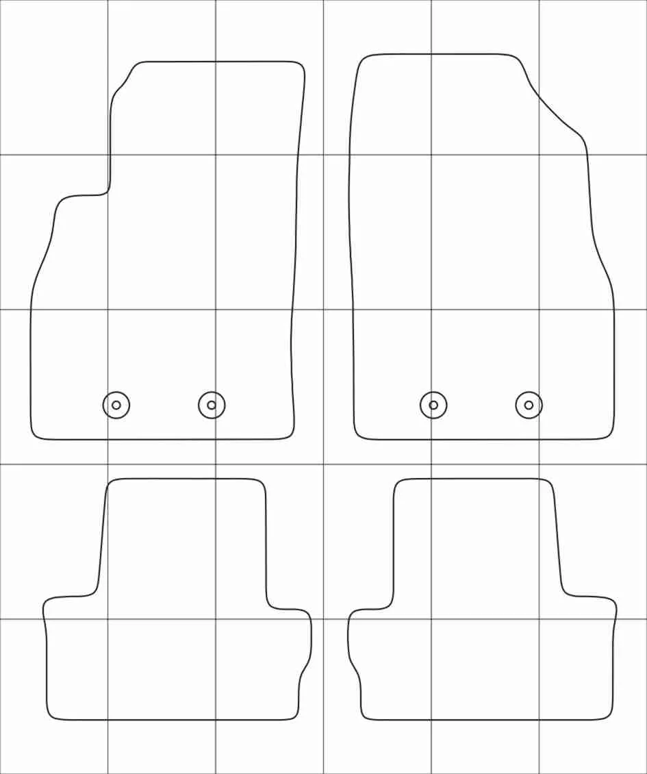 CHEVROLET Volt (2010-2015) Лекала автоковриков, вектор