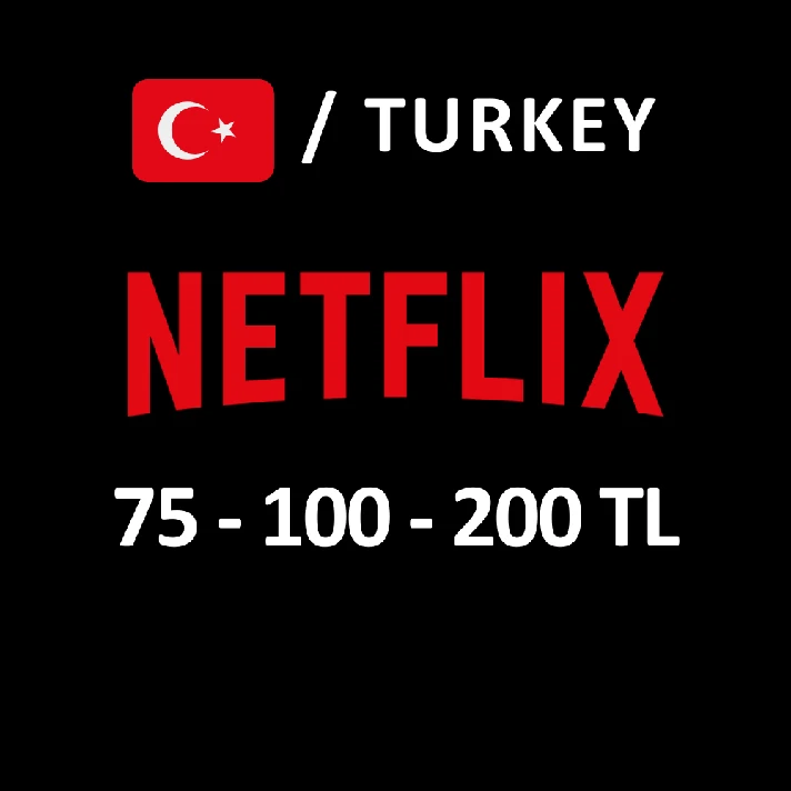 🍿NETFLIX GIFT CARD TURKEY🍿 200 - 1000 TL