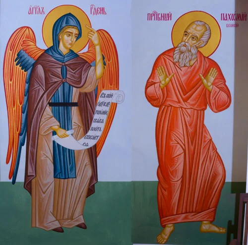 Пахомий, прп и Ангел_001(155х153см)