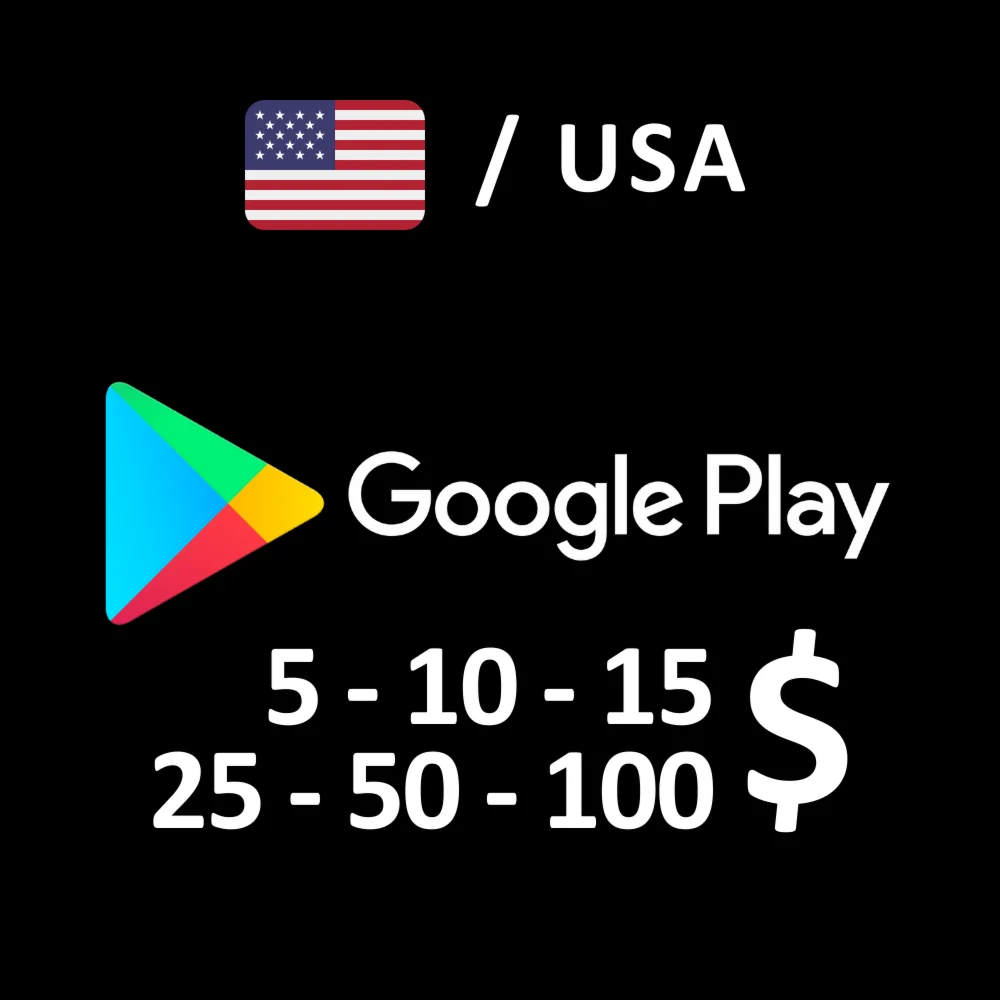 ⭐GOOGLE PLAY STORE КАРТА США⭐ 5 - 10 - 25 - 50 - 100 $