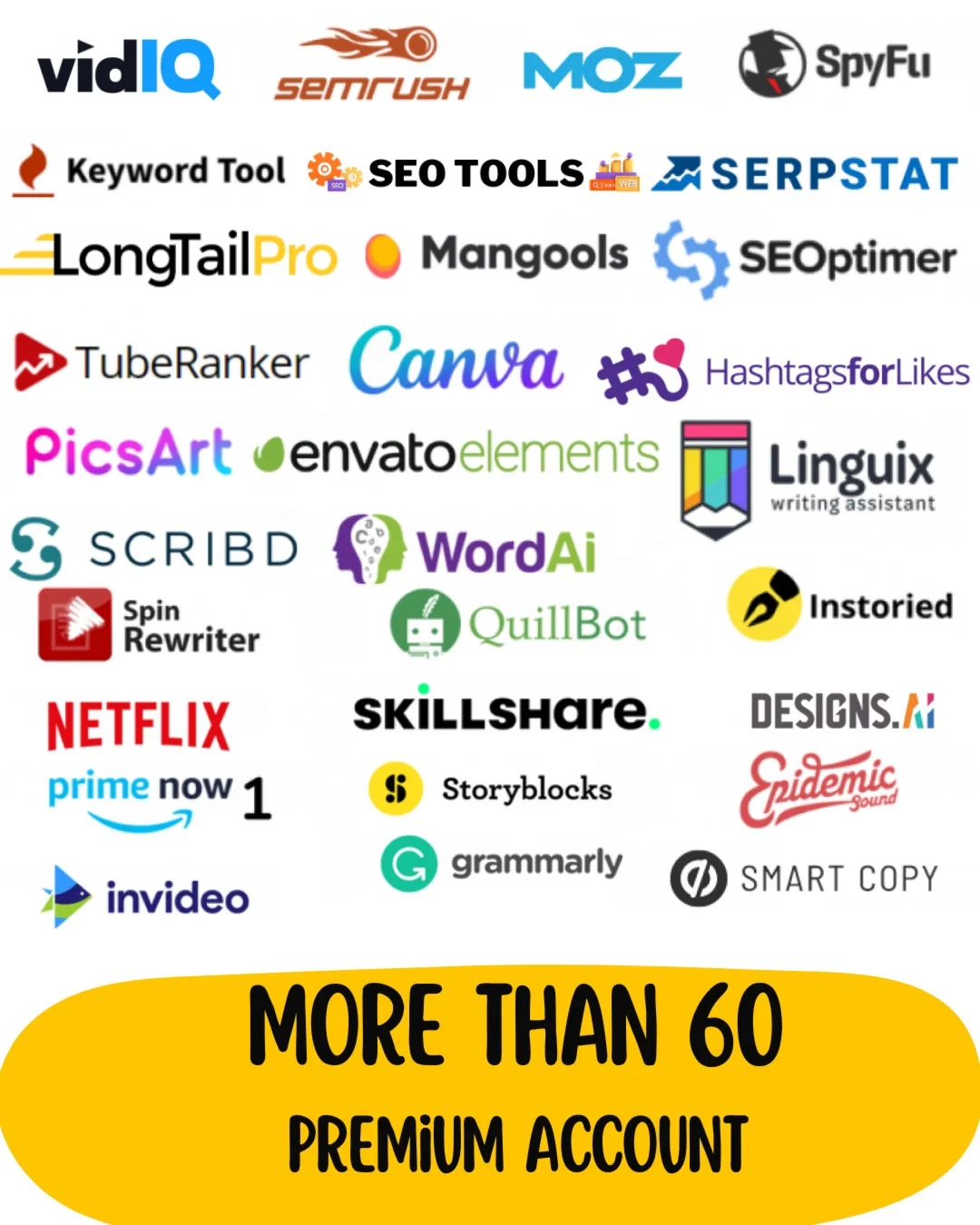 Premium account collection (get over 60 tools for $20)
