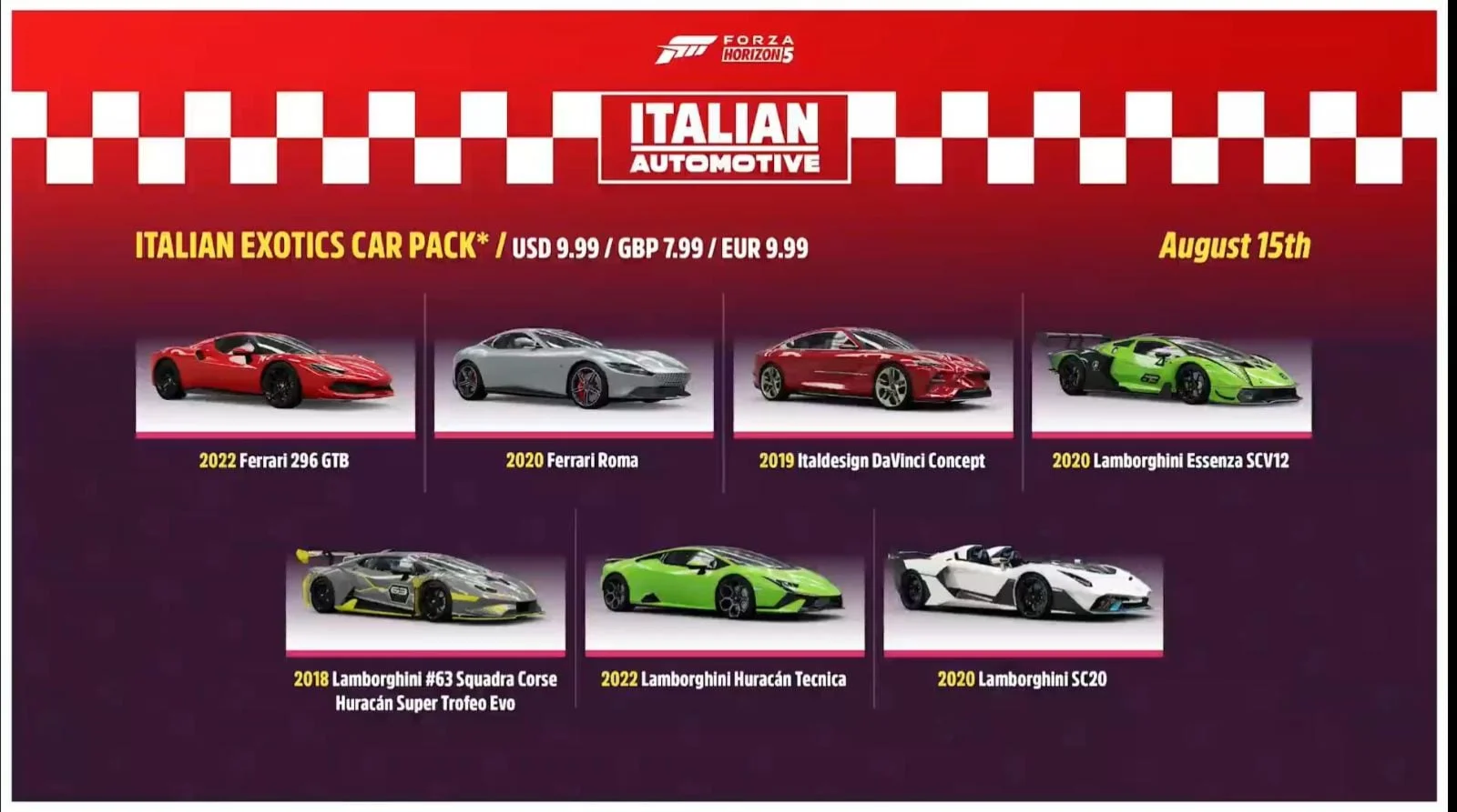 Forza Horizon 5 Italian Exotics Car Pack XBOX WIN КЛЮЧ