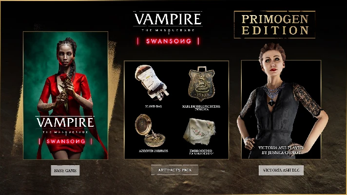 VAMPIRE: THE MASQUERADE - SWANSONG PRIMOGEN EDITION 🔑