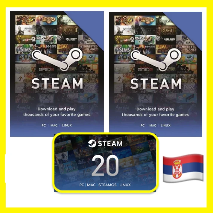 ⭐️GIFT CODE⭐ 🇷🇸 STEAM GIFT CARD Serbia WALLET БАЛАНС