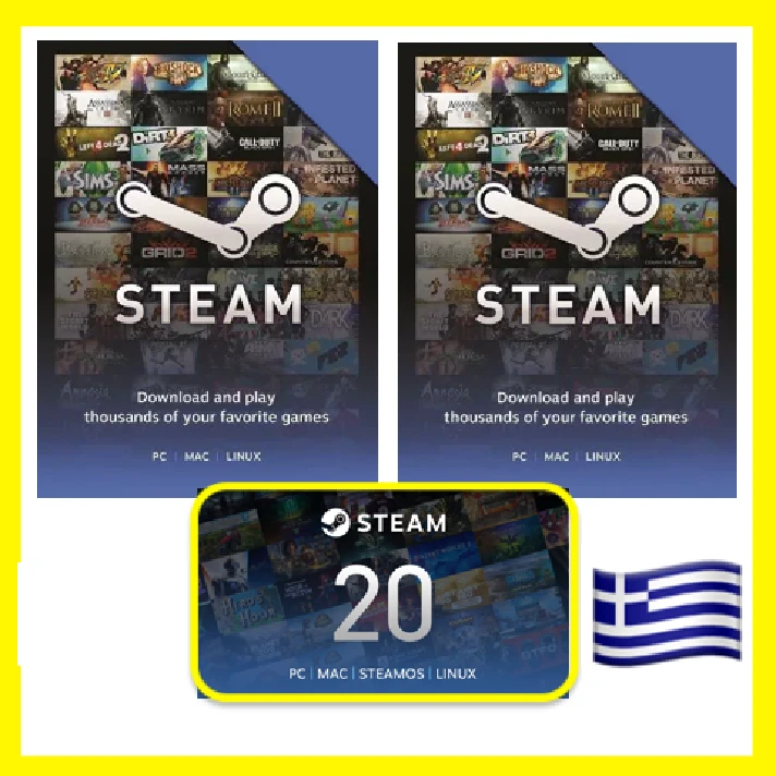 ⭐️GIFT CARD⭐ 🇬🇷 STEAM GIFT WALLET Greece EUR БАЛАНС