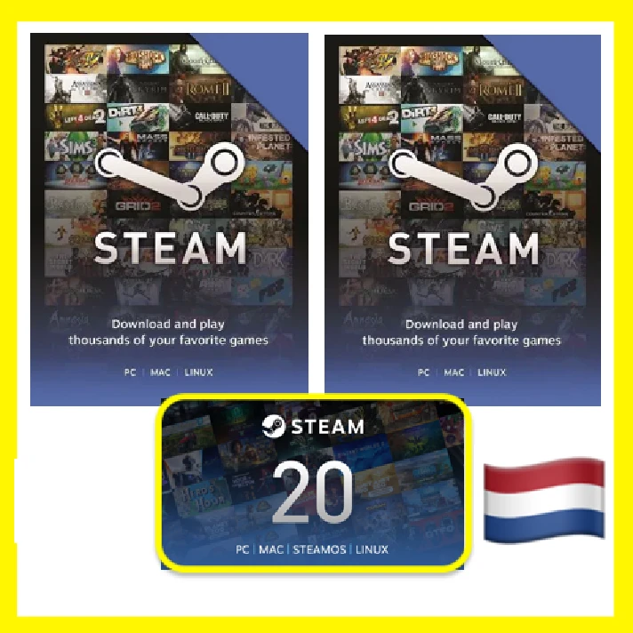 ⭐️CODE⭐🇳🇱STEAM GIFT CARD Netherlands WALLET EUR EURO