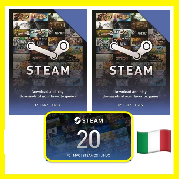 ⭐️CODE⭐🇮🇹 STEAM GIFT CARD Italy WALLET EU EUR БАЛАНС