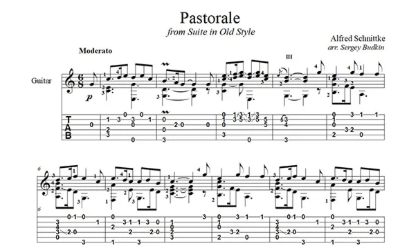 Pastorale (Alfred Schnittke) guitar cover