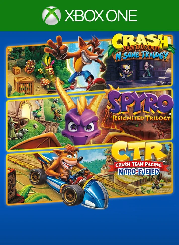 ❗CRASH + SPYRO TRIPLE PLAY BUNDLE❗XBOX ONE/X|S🔑KEY