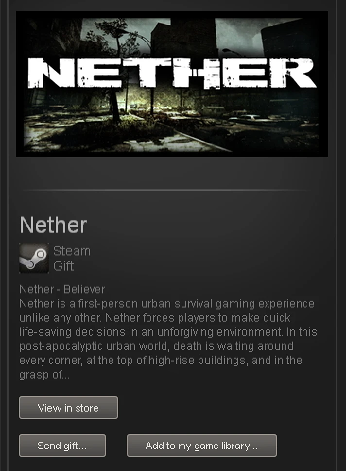 Nether Resurrected (Believer) STEAM Gift - Region Free