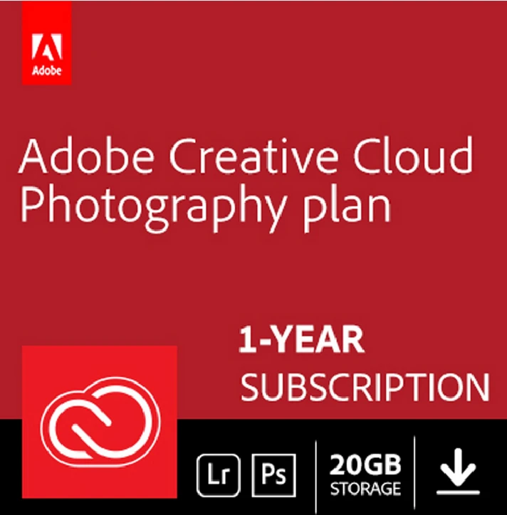 🔴 ADOBE PHOTOSHOP+LIGHTROOM 1 YEAR 🔑Photography Plan