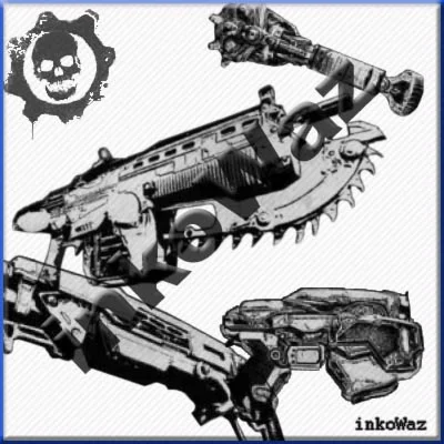 Подборка кистей для Adobe Photoshop по мотивам игр Gears of War. Авторские.