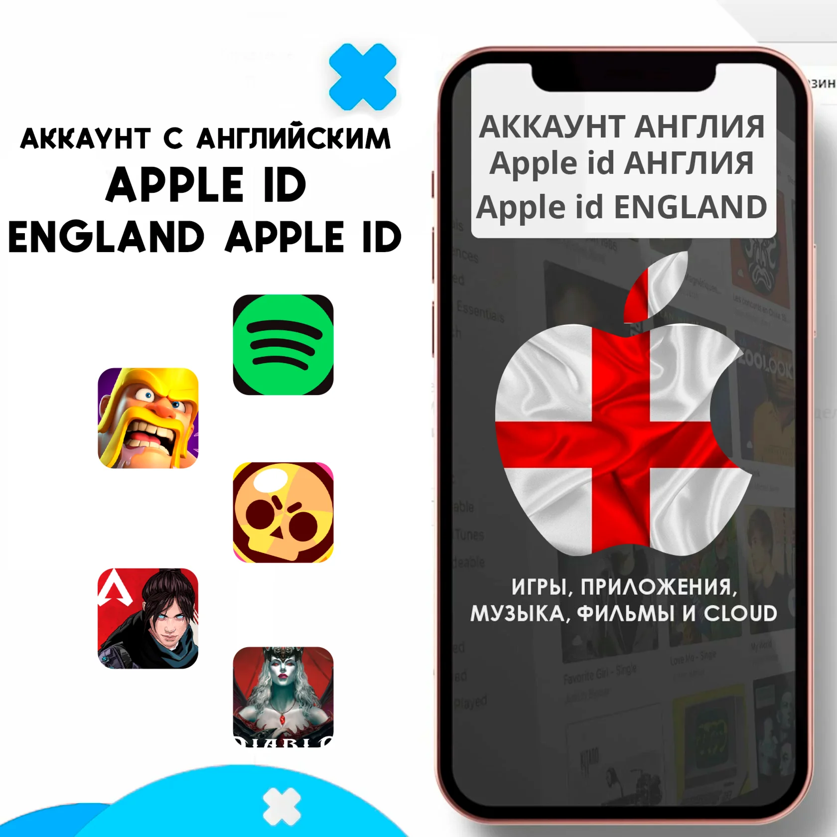  APPLE ID ВЕЛИКОБРИТАНИЯ ЛИЧНЫЙ iPhone AppStore АНГЛИЯ
