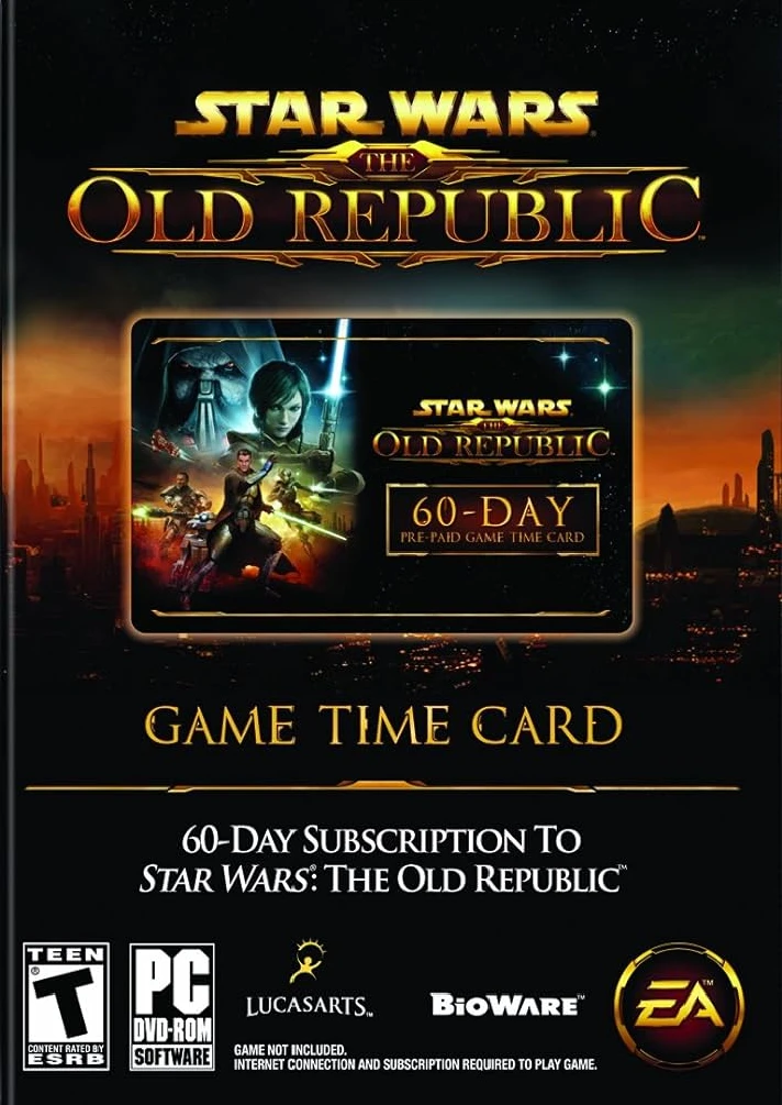 🎁SWTOR 60 Day Game Time TIMECARD🌍ROW✅AUTO