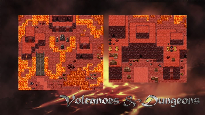 RPG Maker VX Ace - Dungeons and Volcanoes Tile Pack