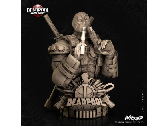 MARVEL DEADPOOL BUST: TESTED AND READY FOR 3D PRINTING