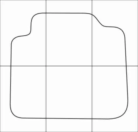 KIA СERATO 2004-2009 Templates for car mats. Vector