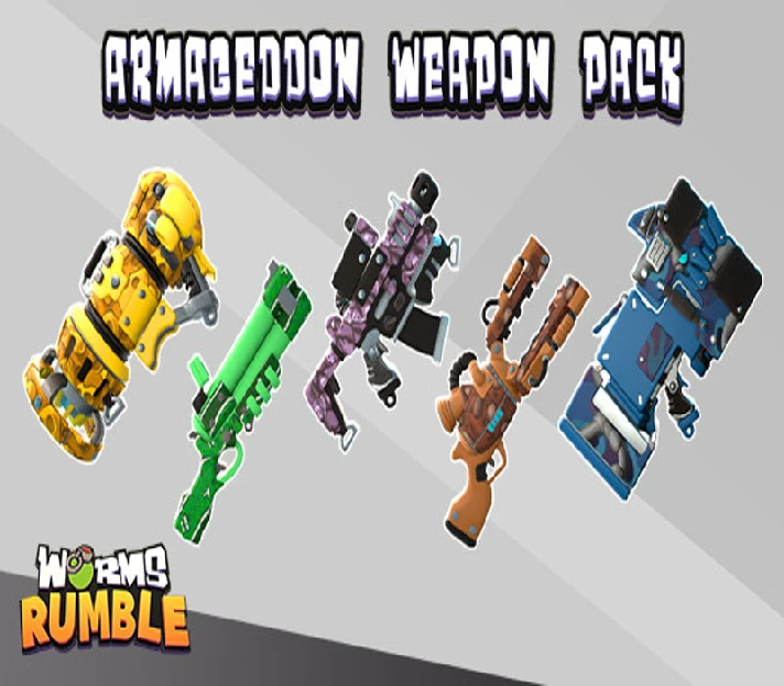 🍔 Worms Rumble - Armageddon Weapon Skin Pack 🎉DLC