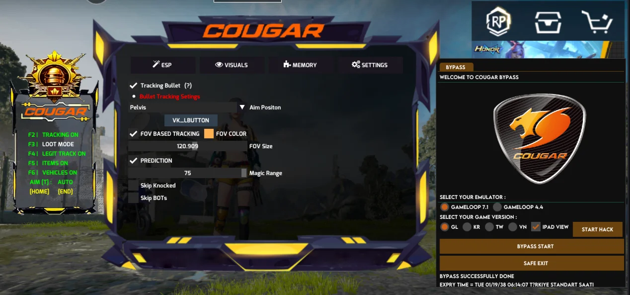 Pubg Mobile Cougar Bypass 1day