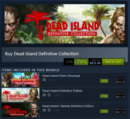 ⭐ ️ Dead Island Definitive Colletion 1+2+3[Steam/Global]