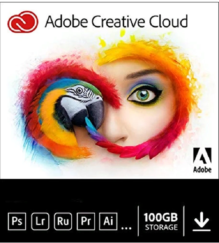 ADOBE CREATIVE CLOUD ALL APPS 100GB 3 MONTH 🔑KEY