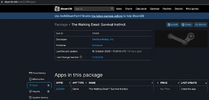 The Walking Dead: Survival Instinct + 2xDLC Steam Gift